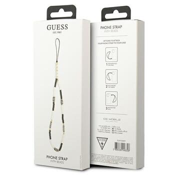 Guess pendant GUSTBCKH Ремешок на шею для телефонов Heishi Beads / чёрный-белый (GUSTBCKH)