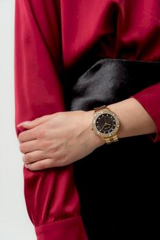 Paul Lorens Quartz Sieviešu Pulkstenis 38mm Gold Case Black Dial (PL8527B2-1D1)