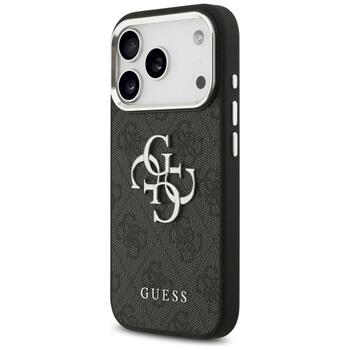 Guess 4G Big 4G Classic Logo Case Aizsargapvalks priekš iPhone 17 Pro Max / black silver (GUHCP17XP4G4SMCK)