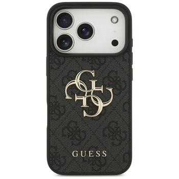 Guess PU 4G Metal Logo Case Aizsargapvalks priekš Apple iPhone 17 Pro (GUHCP17L4GMGGR)