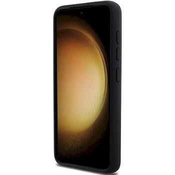 Karl Lagerfeld KLHCS23SSMHKNPK Silicone Ikonik Metal Pin Aizsargapvalks priekš Samsung Galaxy S23 / melns (KLHCS23SSMHKNPK)
