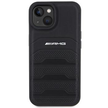 AMG Leather Debossed Lines Back Case Aizsargapvalks Priekš Apple iPhone 15 Plus (AMHCP15MGSEBK)