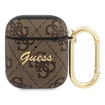 Guess GUA24GSMW AirPods cover 4G Script Metal Collection Защитный чехол для AirPods / коричневый (GUA24GSMW)
