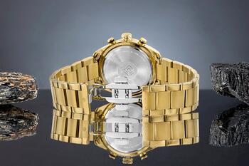 Giewont Chronograph Sapphire Vīriešu pulkstenis / zeltains/melns (GW9580-B4)