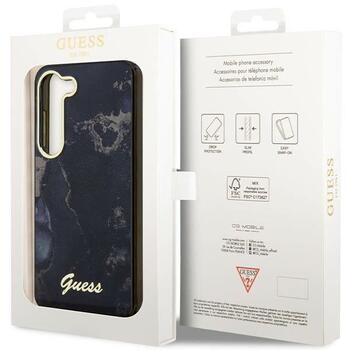 Guess GUHCS23MHTMRSK Golden Marble Collection Aizsargapvalks priekš Samsung Galaxy S23+ S916 / melns (GUHCS23MHTMRSK)