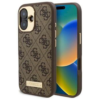 Guess GUHMP16MU4GPRW Hardcase 4G Logo Plate MagSafe Защитный чехол для iPhone 16 Plus 6.7
