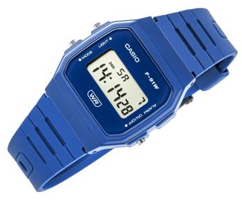 CASIO Unisex Watch Rokas pulkstenis F-91WB-2A1EF / zils (F-91WB-2A1EF)