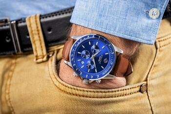 Giewont Chronograph Sapphire Vīriešu pulkstenis / brūni zils (GW3520-A5)