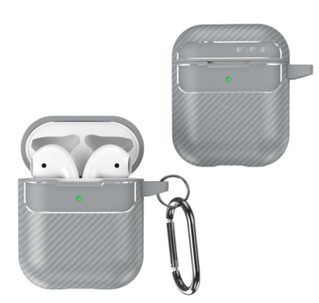Mocco Carbon Case Защитный Чехол для Apple Airpods / Airpods 2 (MC-CS-AIRP-2-GR)