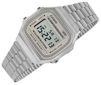 CASIO VINTAGE A168WA-8AYES Vīriešu rokas pulkstenis / sudraba (A168WA-8AYES)