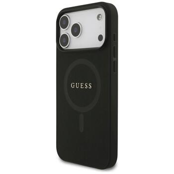 Guess Saffiano Classic Logo MagSafe Case Защитный чехол для iPhone 17 Pro Max / чёрный (GUHMP17XPSAHMCK)