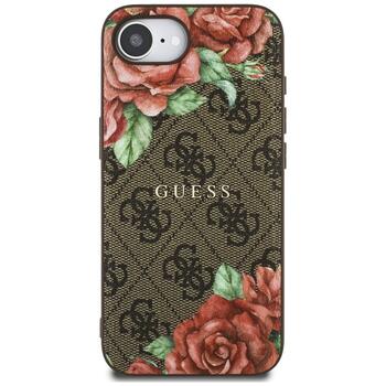 Guess 4G Flowers Print MagSafe Case Защитный чехол для iPhone 16e/17e / коричневый (GUHMPSE4P4ROPEMCW)