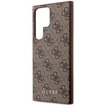 Guess GUHCS23LG4GFBR Hardcase 4G Metal Gold Logo Aizsargapvalks priekš Samsung Galaxy S23 Ultra S918 / brūns (GUHCS23LG4GFBR)