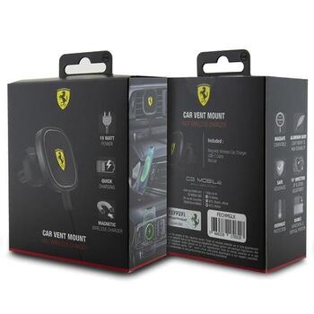Ferrari FECHMGLK Держатель для телефона с беспроводной зарядкой 15W (FECHMGLK)