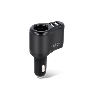 Setty RGS-01 Auto Rozetes Sadalītājs 2x USB 2A (RGS-01)