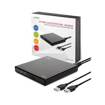 SAVIO AK-43 USB SLIM CD / DVD R / RW внешнее устройство записи / чтения (AK-43)