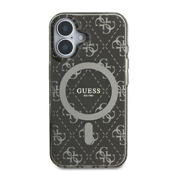Guess IML 4G Background MagSafe Защитный Чехол для Apple iPhone 16 (GUHMP16SH4DTEW)