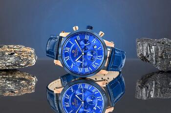 Giewont Chronograph Sapphire Vīriešu pulkstenis GW6260-A5 / vara zils (GW6260-A5)