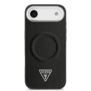 Guess PU Leather Triangle Logo MagSafe Case Чехол для Apple iPhone 17 Air (GUHMP17MPSDTSCMK)