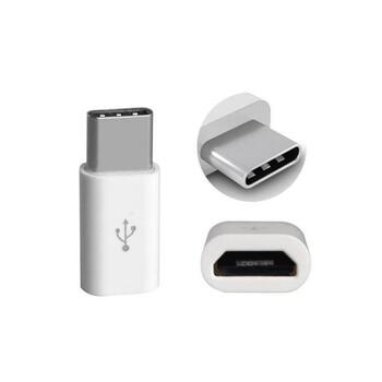 Mocco Универсальный Адаптер Micro USB к USB Type-C Подключение (MC-AD-TYPECM-WH)