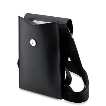 Karl Lagerfeld Saffiano Metal Logo NFT Кошелек-сумка для телефона / чёрный (KLWBSAKCPMK)