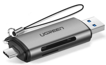 Ugreen CM185 USB-C + USB 3.0 SD/MicroSD Кардридер (50706)