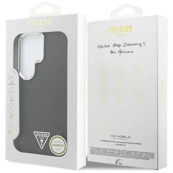 Guess Fixed Glitter Triangle MagSafe Case Aizsargapvalks priekš Samsung Galaxy S26 Ultra / melns (GUHMS26LPFGTSCMK)