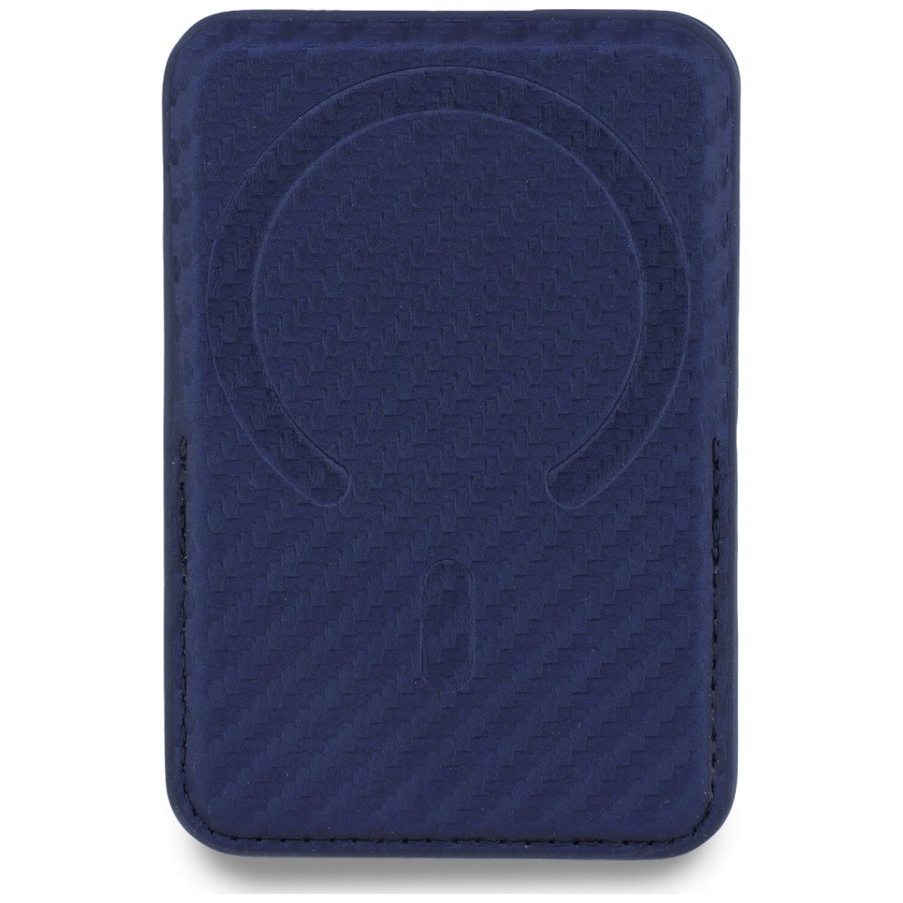 BMW M Carbon Wallet Case Metal Logos MagSafe Maks / navy blue (BMOWMCS26PCILV)