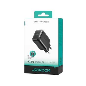 Joyroom JR-TCF23 Travel Charger Type-C Зарядное устройство PD 25W, SFC, PPS / чёрный (JR-TCF23-BLK)