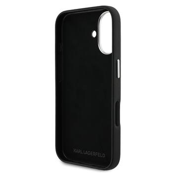 Karl Lagerfeld Grained PU K&CH Heads Case Чехол для Apple iPhone 16 (KLHCP16SPSFDHPK)