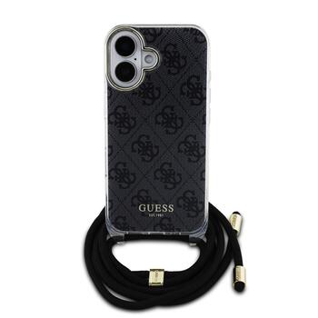 Guess IML 4G Printed Crossbody Strap Case Чехол для Apple iPhone 16 (GUHCP16SHC4SEK)