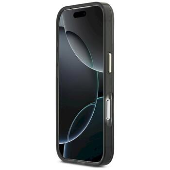 Guess IML 4G Script Metal Case Aizsargapvalks priekš iPhone 17 Pro / melns (GUHCP17L5HC4MLSK)