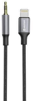 Swissten Audio Adapter Textile Lightning - 3.5mm Vads 1.5m (73502307)