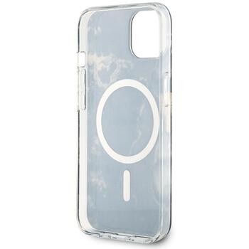 Guess GUHMP14MHTMRSK Golden Marble MagSafe Aizsargapvalks priekš iPhone 14 Plus/15 Plus 6.7