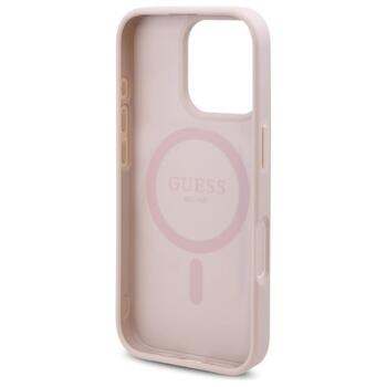 Guess GUHMP16XP4ROPEMCP Hardcase 4G Flowers Print MagSafe Aizsargapvalks priekš iPhone 16 Pro Max 6.9