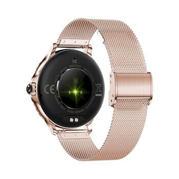 VELTORI Smartwatch VT320-1 Смарт-часы с золотым браслетом + розовым силиконовым ремешком / золотой (VT320-1)