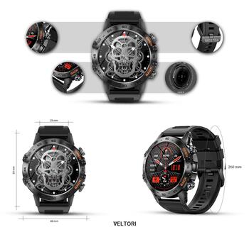 VELTORI VT120-1 Ремешок для умных часов силиконовый / чёрный (VT120-1)