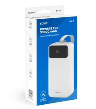 Savio BA-11 Портативное Зарядное Устройство 30000 mAh (BA-11)