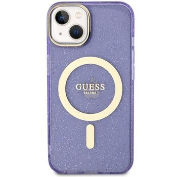 Guess GUHMP14MHCMCGU Hardcase Glitter Gold MagSafe Защитный чехол для iPhone 14 Plus / 15 Plus 6.7