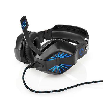 Nedis GHST250BK Стерео Игровая гарнитура USB Type-A / 2x 3,5 мм / 2.2m (GHST250BK)