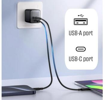 iPEAX GaN 90010125 USB-C / USB-A Сетевое зарядное устройство 20W (90010125)