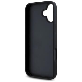 Case Guess Grained Roses Big 4G logo Aizsargapvalks priekš iPhone 16 / melns (GUHCP16SPGROP4MK)