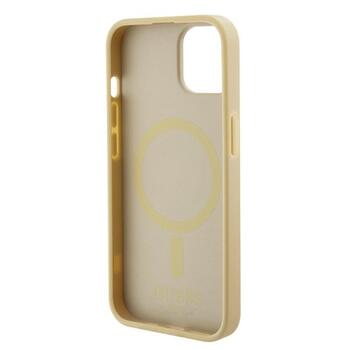 Guess Saffiano MagSafe Back Case Aizsargapvalks Priekš Apple iPhone 15 Plus (GUHMP15MPSAHMCB)