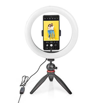 Nedis RLSTND100BK Selfie Кольцевая лампа 10 дюймов 2700 - 6700K (RLSTND100BK)