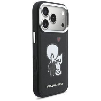Case Karl Lagerfeld Karl & Choupette Back Logo MagSafe Защитный чехол для iPhone 17 Pro / чёрный (KLHMP17L6PKCBPK)