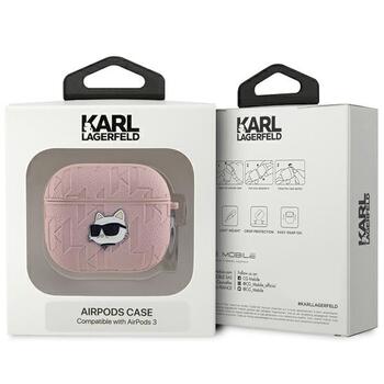 Karl Lagerfeld KLA3PGCHPP Защитный чехол для AirPods 3 Monogram Choupette Head / розовый (KLA3PGCHPP)