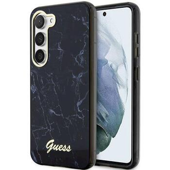 Guess GUHCS23MPCUMAK Hardcase Marble Aizsargapvalks priekš Samsung Galaxy S23+ / melns (GUHCS23MPCUMAK)