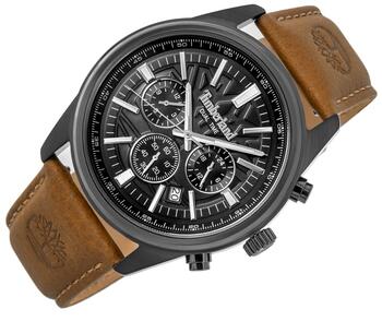 Timberland Classic Vīriešu Rokas Pulkstenis Black Brown Leather 45mm (TDWGF0041205)