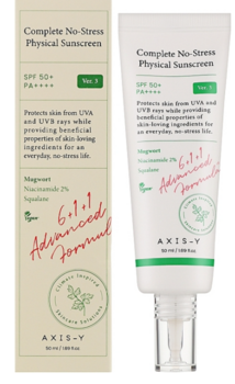 Axis-Y Complete No- Stress Physical Sunscreen SPF50 Солнцезащитный крем 50 ml (8809634610119)