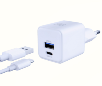 3MK Hyper GaN Fast Charger Зарядное Устройство USB-C / USB-A 20W (5903108640084)